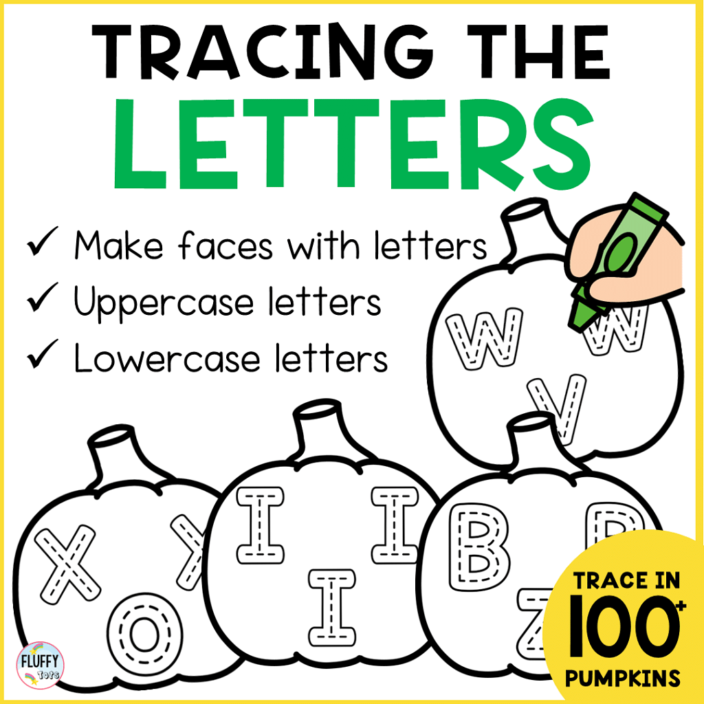 Pumpkin Tracing Printables: FREE 6 Fun Tracing Pumpkins 6 pumpkin tracing letters printables