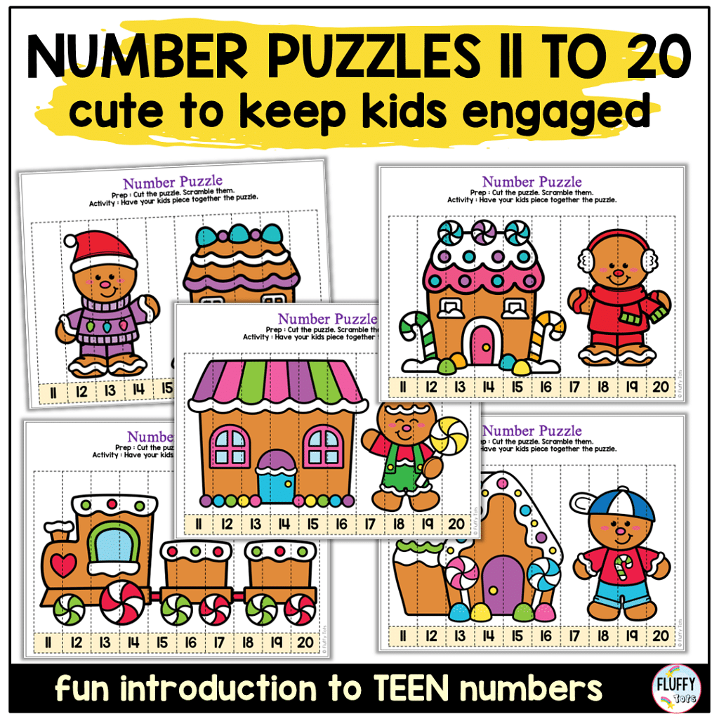 Exciting Gingerbread Number Puzzles 1 to 20 to Teach Number Order Sequence 4 Exciting Gingerbread Number Puzzles 1 to 20 to Teach Number Order Sequence 3