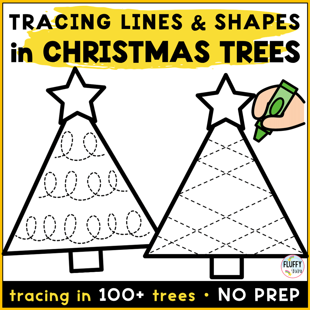 Fun and Cute Christmas Tree Tracing Printable Pages plus 2 FREE Christmas Tree 1 Christmas tree tracing printable pages for kids