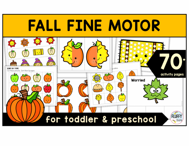 fall fine motor activities worksheet for preschool