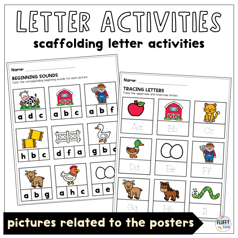 3 Cute Farm Themed Classroom Poster for Preschool and Kindergarten 3