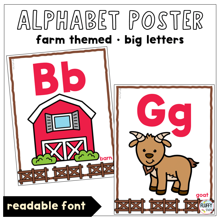3 Cute Farm Themed Classroom Poster for Preschool and Kindergarten 2