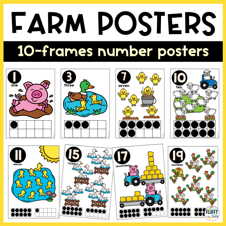 3 Cute Farm Themed Classroom Poster for Preschool and Kindergarten 5