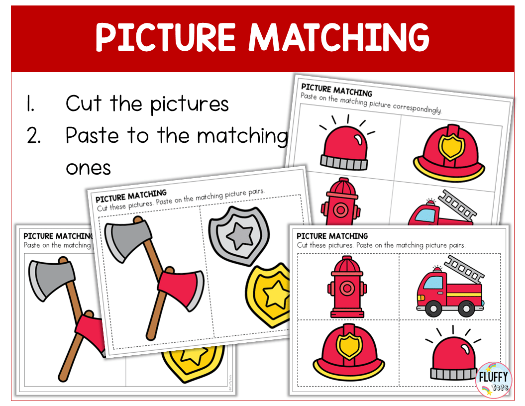 60 + Pages Firefighter Fine Motor Activity Worksheets for Preschool and Toddlers 5