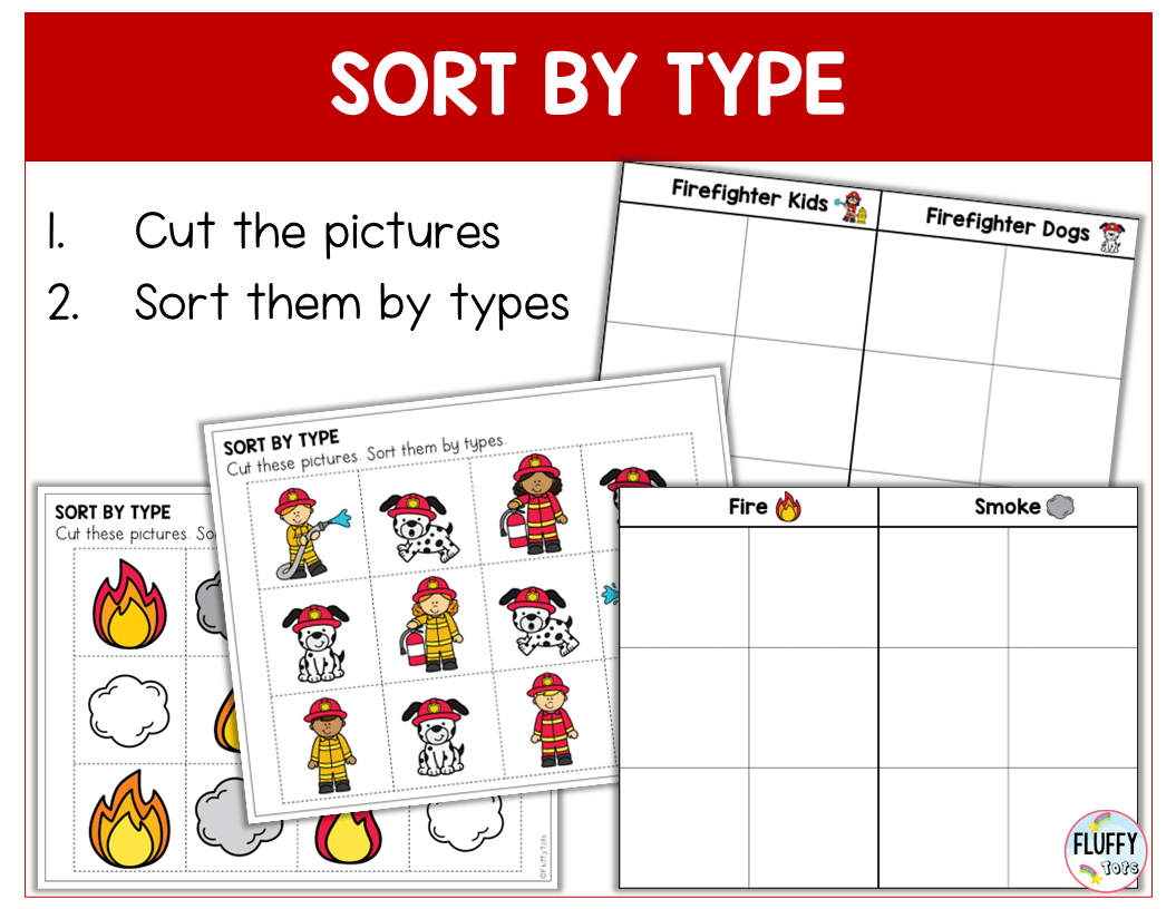 60 + Pages Firefighter Fine Motor Activity Worksheets for Preschool and Toddlers 9