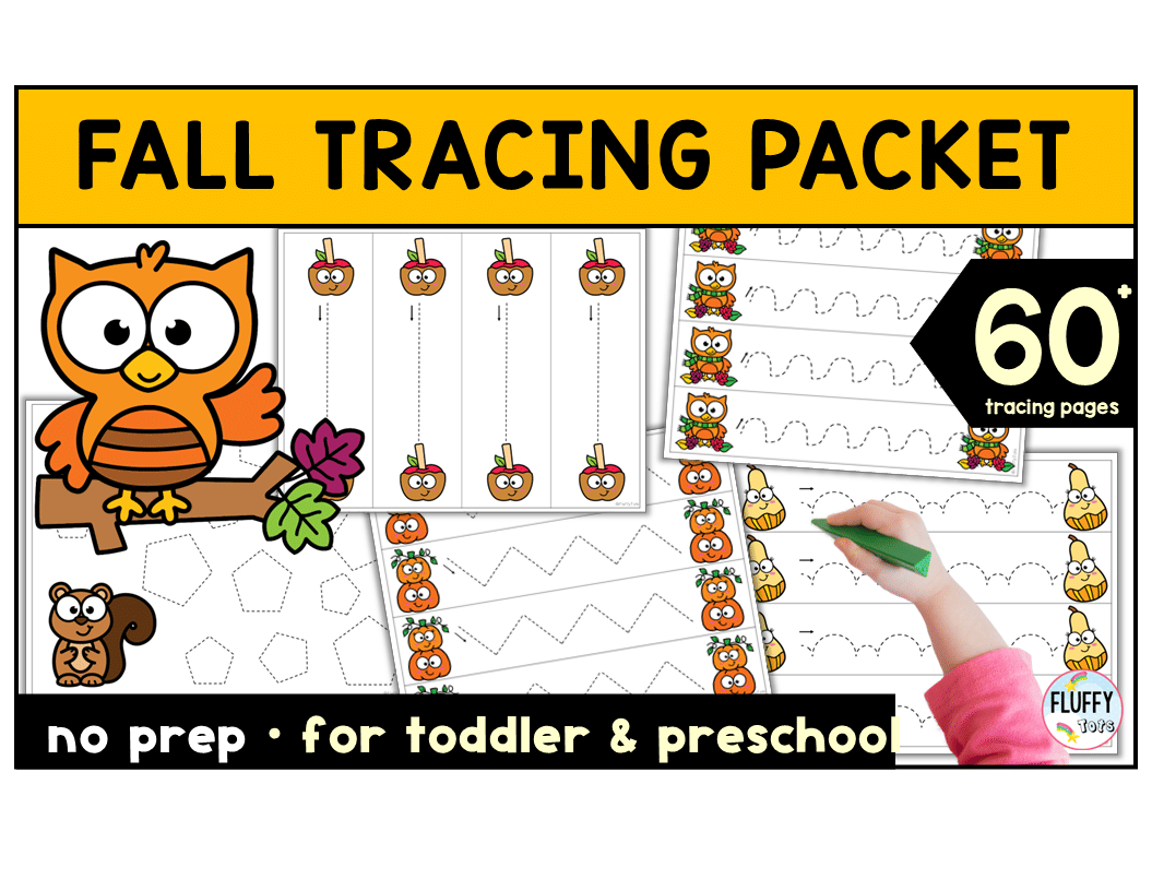 fall tracing worksheets