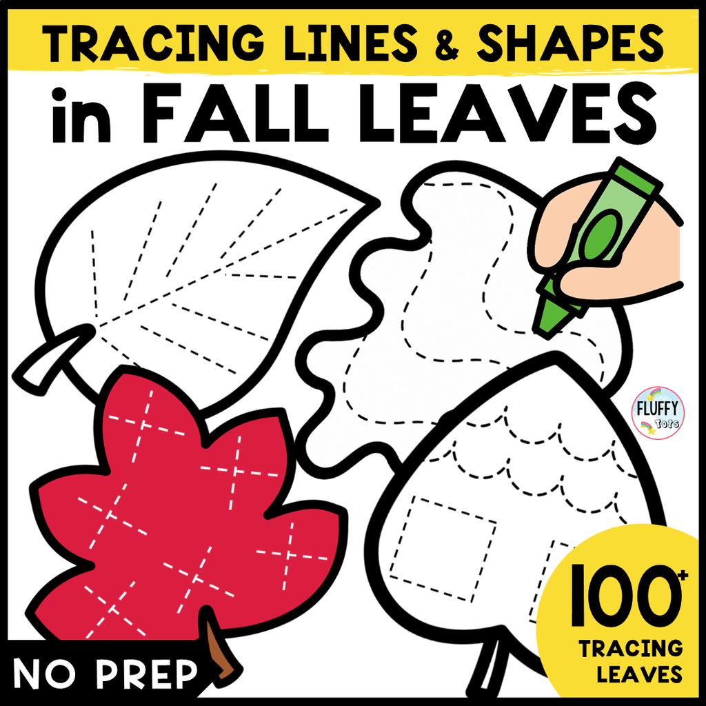 Free 3 Pages of Tracing Fall Leaves for Preschoolers and Toddlers 5