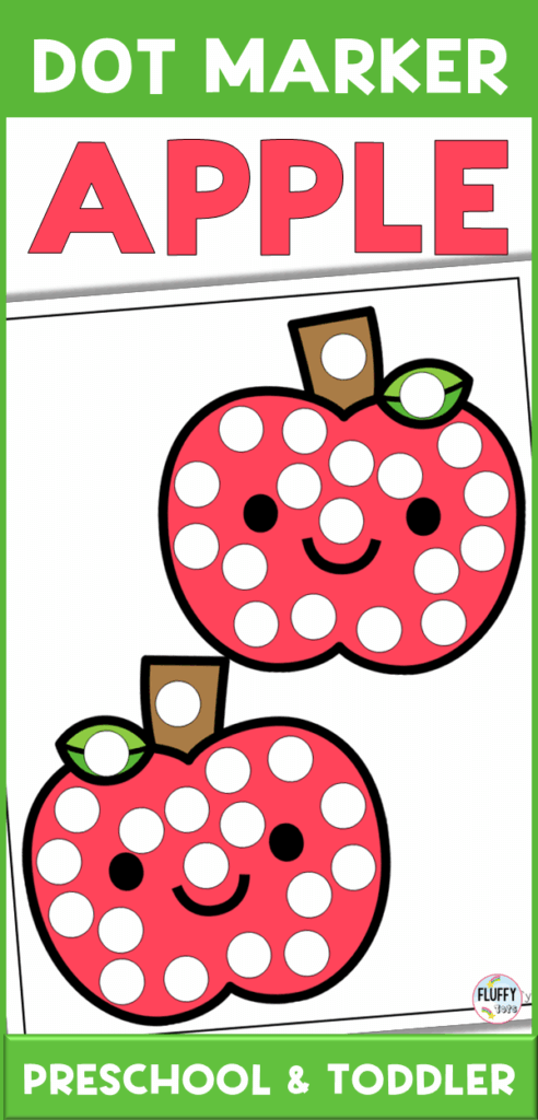 FREE 10 Pages Apple Dot Marker Printable for Fall Fine Motor Activities 26