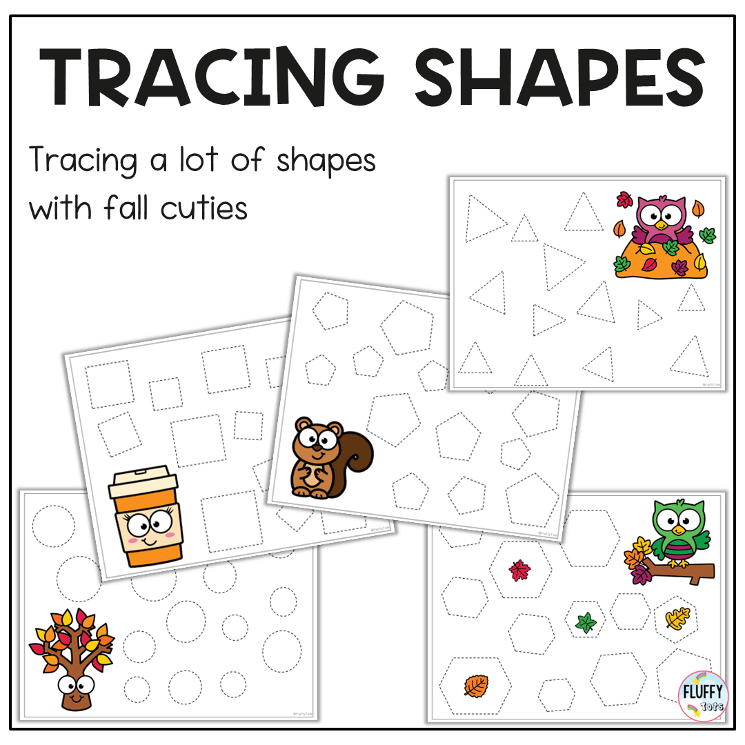 60+ Page of Easy to Use Fall Tracing Worksheets for Preschool and Toddler 11