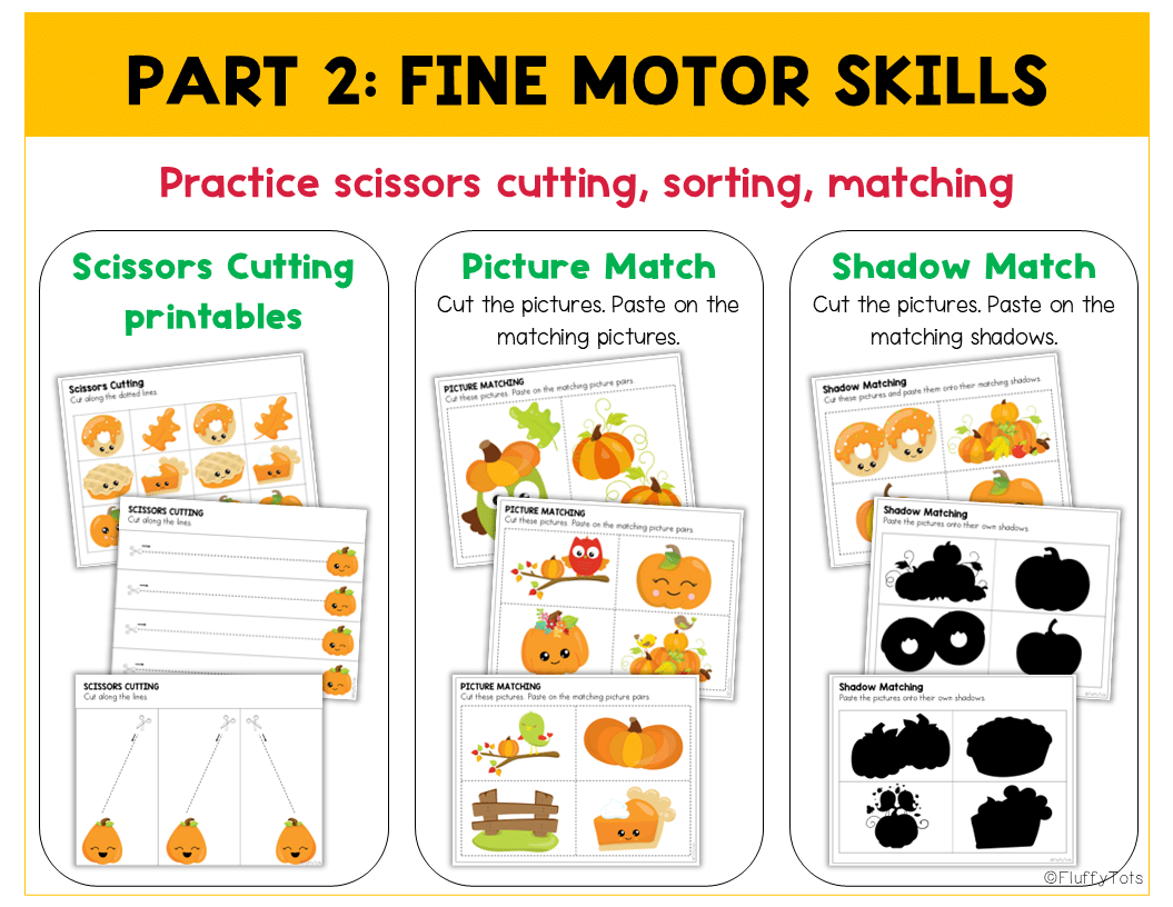 70+ Pages of Fun Thanksgiving Fine Motor for Toddler and Preschool 12 pumpkin fine motor activities