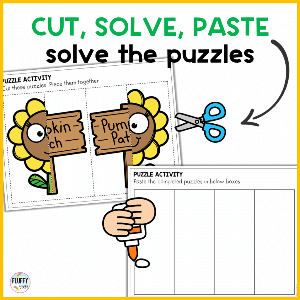 pumpkin fine motor cut and paste worksheets