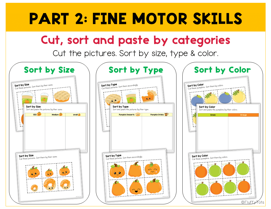 70+ Pages of Fun Thanksgiving Fine Motor for Toddler and Preschool 5 100+ Page Pumpkin Fine Motor Activities for Your Fun Fall and October Lesson Plan 5