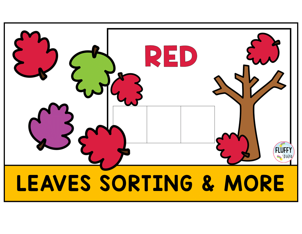 80-Page Fun Fall Leaves Fine Motor Printables Activities to Practice Cutting & Sorting