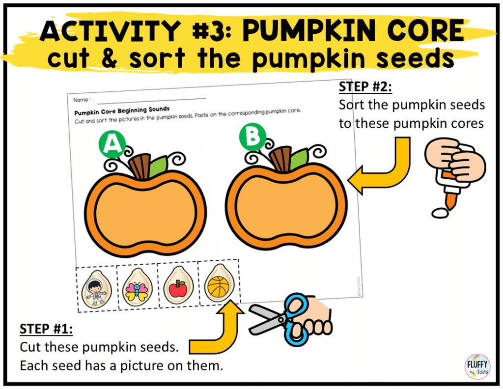 3 Fun Pumpkin Beginning Sounds Cut and Paste Activities 16
