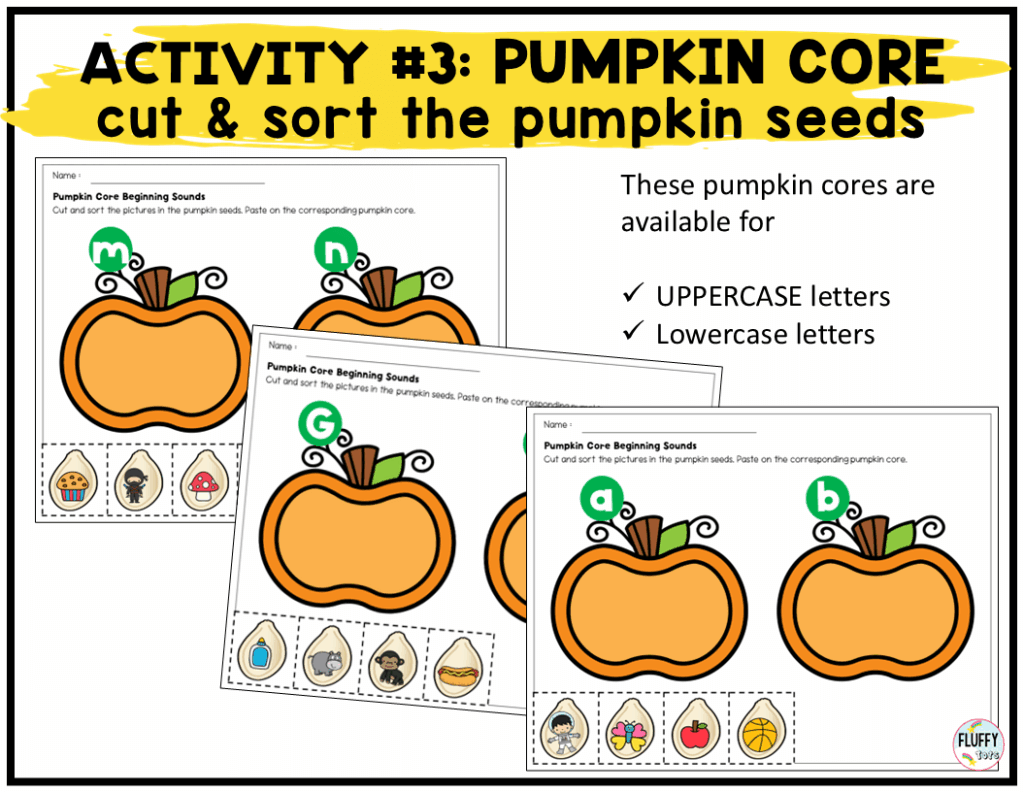 3 Fun Pumpkin Beginning Sounds Cut and Paste Activities 17