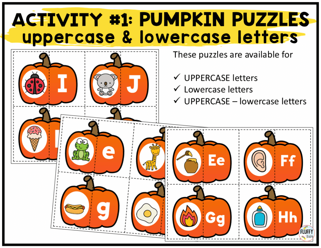3 Fun Pumpkin Beginning Sounds Cut and Paste Activities 6