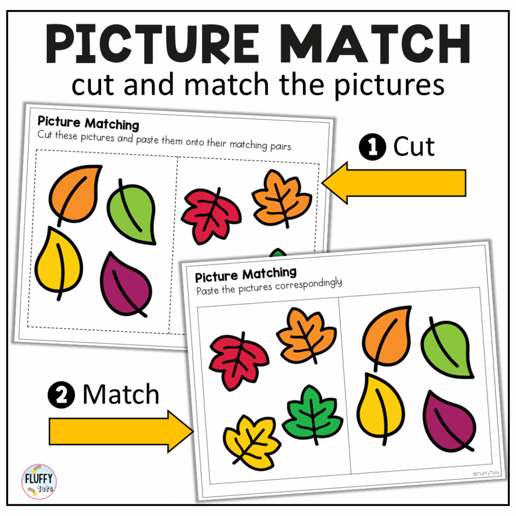 preschool Fall leaves fine motor cutting worksheets