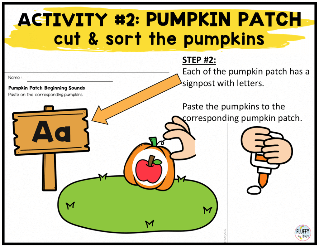3 Fun Pumpkin Beginning Sounds Cut and Paste Activities 11