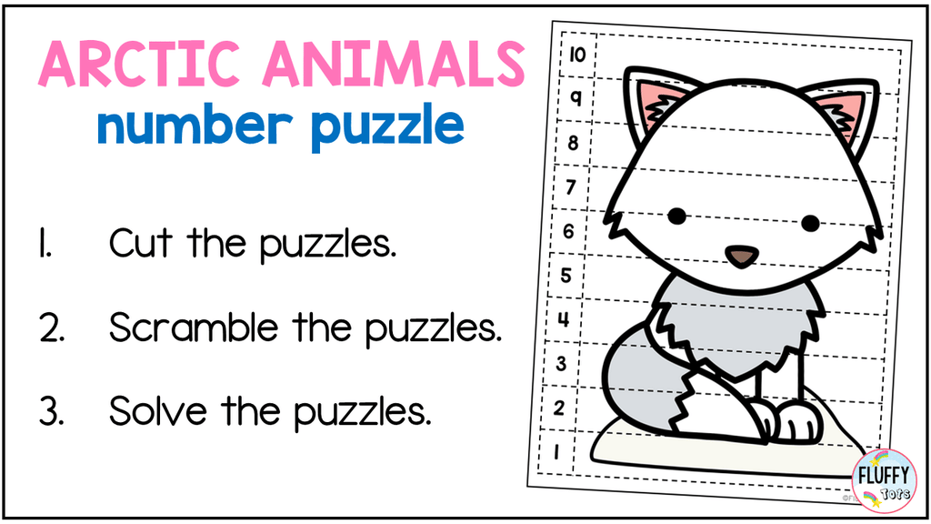 Arctic Animals Number Puzzles Math Activities: A Playful Way to Teach Number Order 2 arctic animals number puzzles